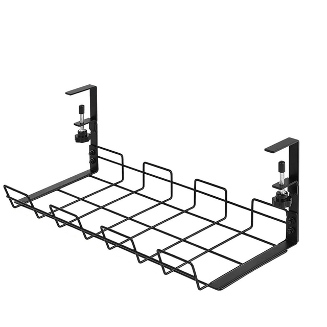Hardware zhaosheng -und de cable de gestión de cables de escritorio organizador de cable de cable de cable de hierro de metal negro