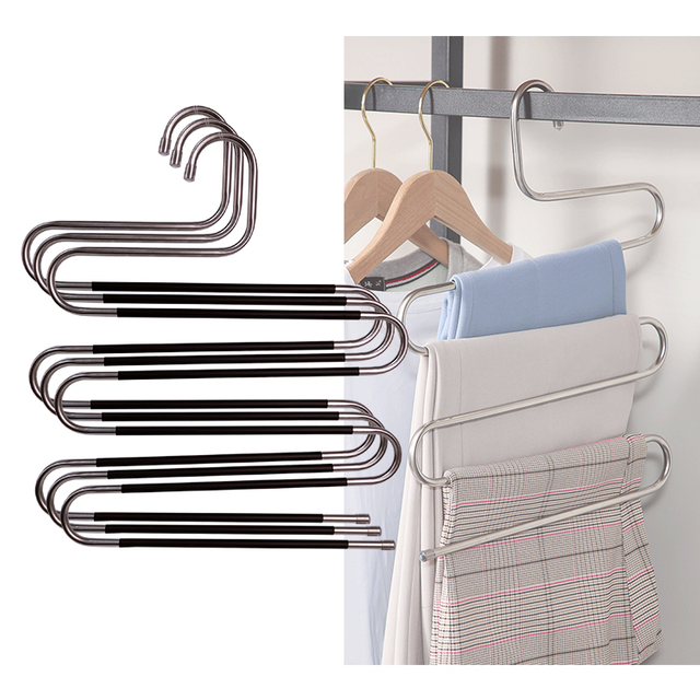 Hardware Zhaosheng - Hangers de estante de pantalones de 5 capas multifuncionales