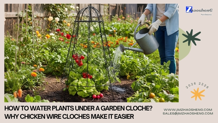 ¿Cómo regar las plantas debajo de una campana de jardín? Por qué las campanas de alambre de gallinero lo hacen más fácil